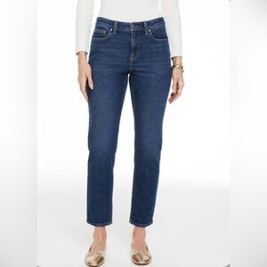 Talbots Slim Ankle Jean Women 12P Dark Wash High Rise Stretch Denim Casual